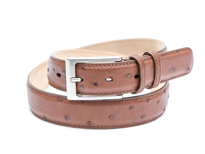 Tabac Ostrich Leather Belt