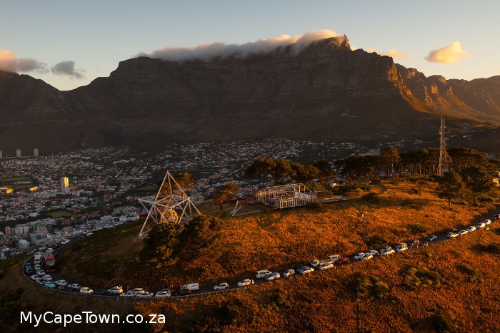 Sunstar and Table Mountain